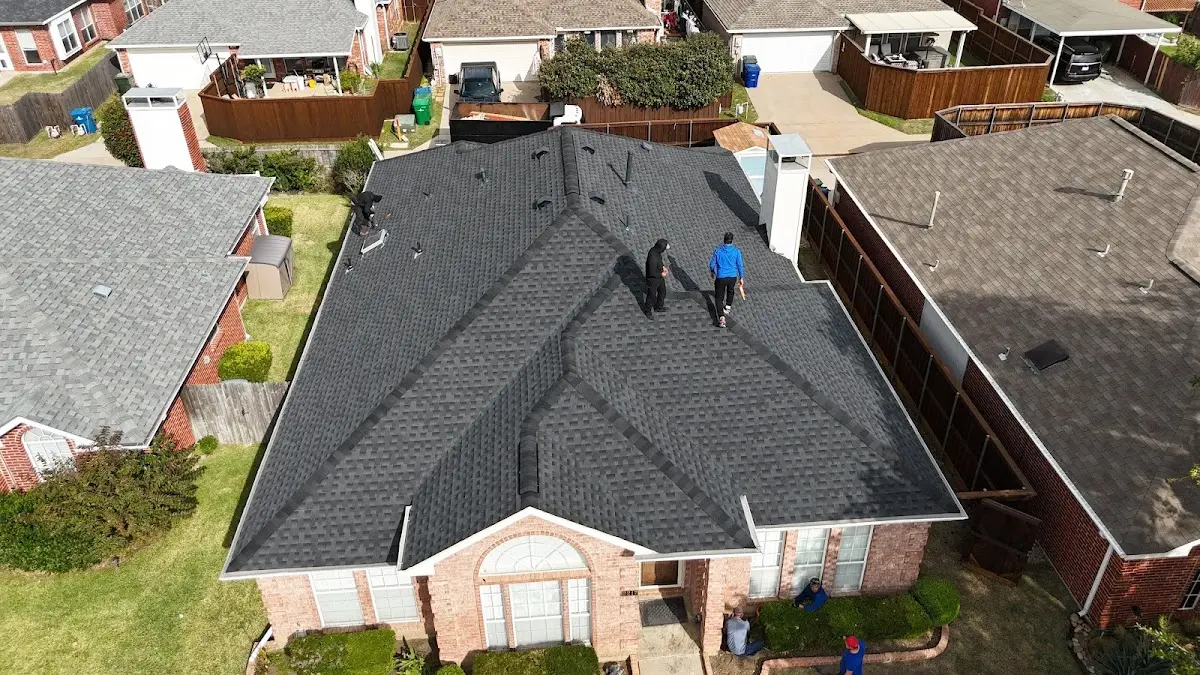 Slate & Tile Roof Repair work in progress on a University Heights property